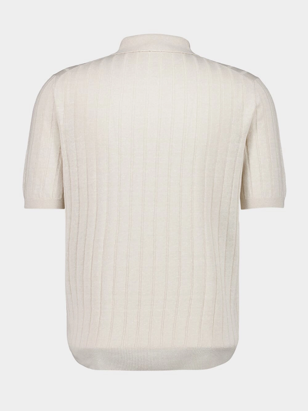 White Linen-Cotton Regular Fit Polo