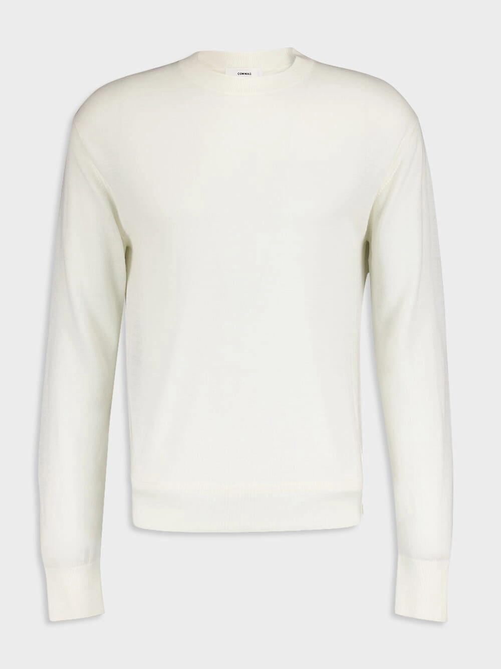 White Merino Wool Jumper Knitwear Mens - men's sweaters sale