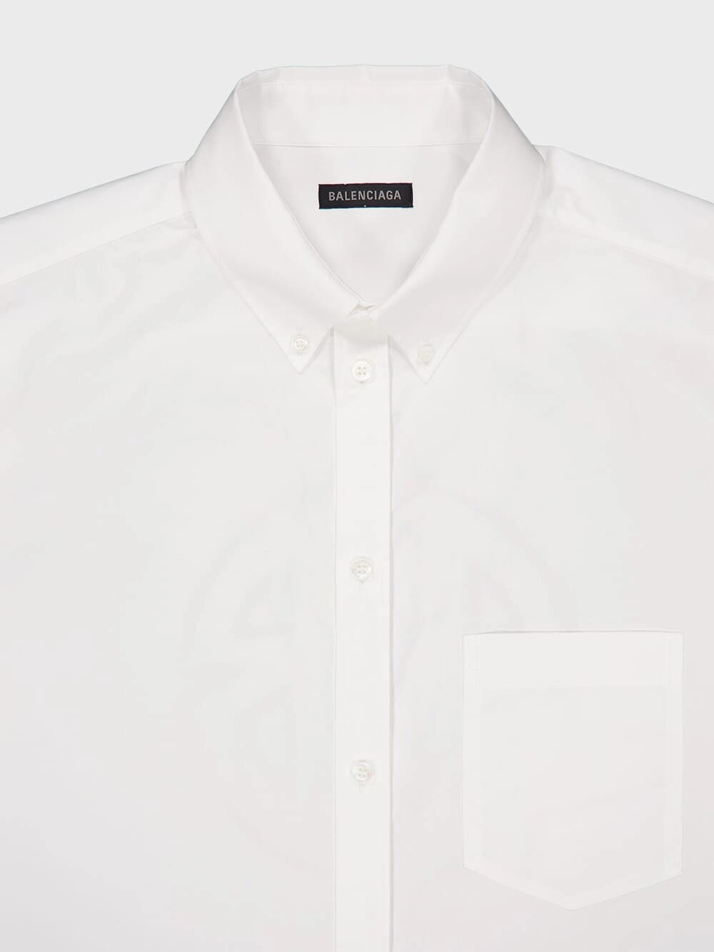 White Metal BB Stencil-Print Cotton Shirt