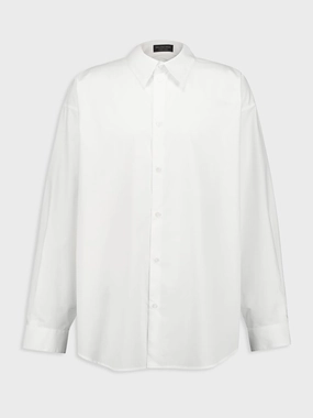 White Minimal Poplin Shirt Suits Mens - men's suits outlet