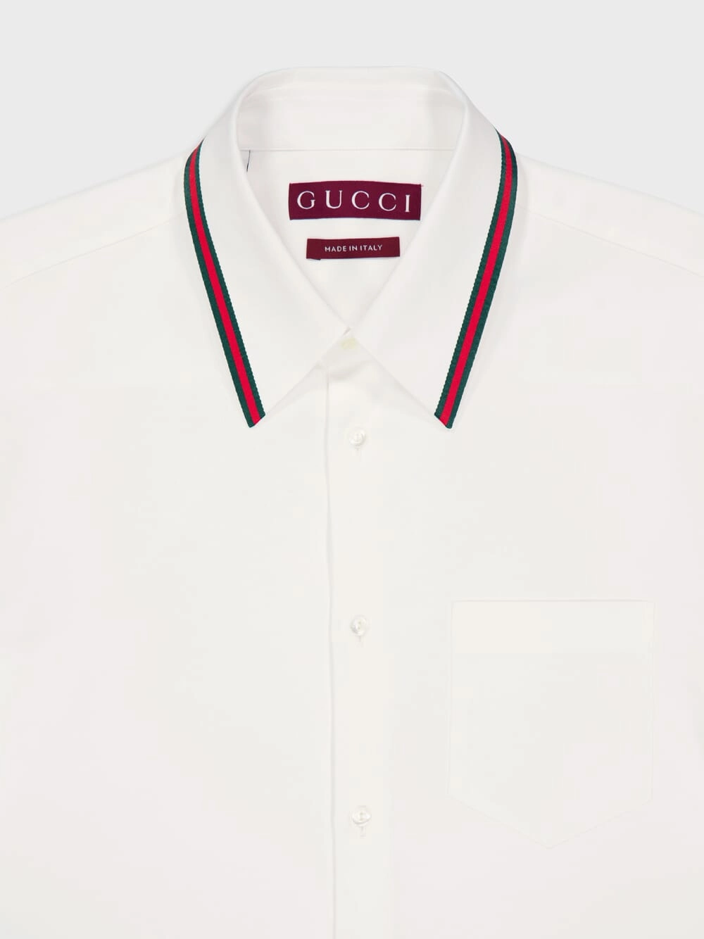White Oxford Shirt with Web Collar