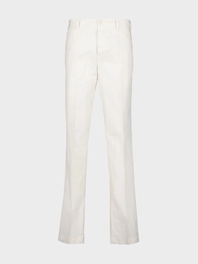 White Regular Fit Cotton Trousers Suits Mens - men's suits outlet