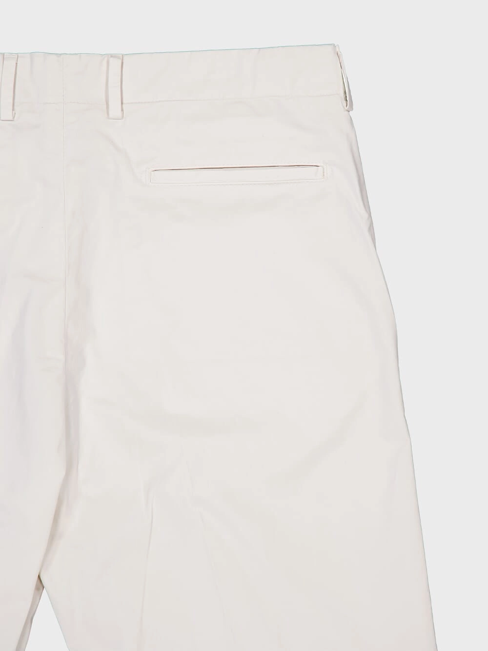 White Regular Fit Cotton Trousers