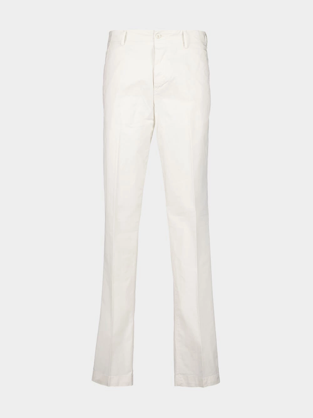 White Regular Fit Cotton Trousers Suits Mens - men's suits outlet