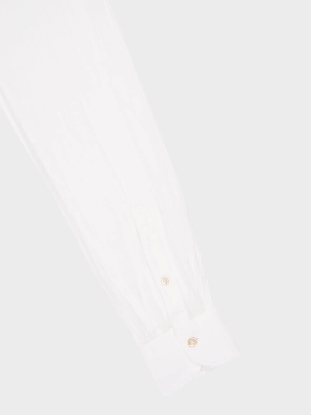 White Regular Fit Linen Button-Up Shirt
