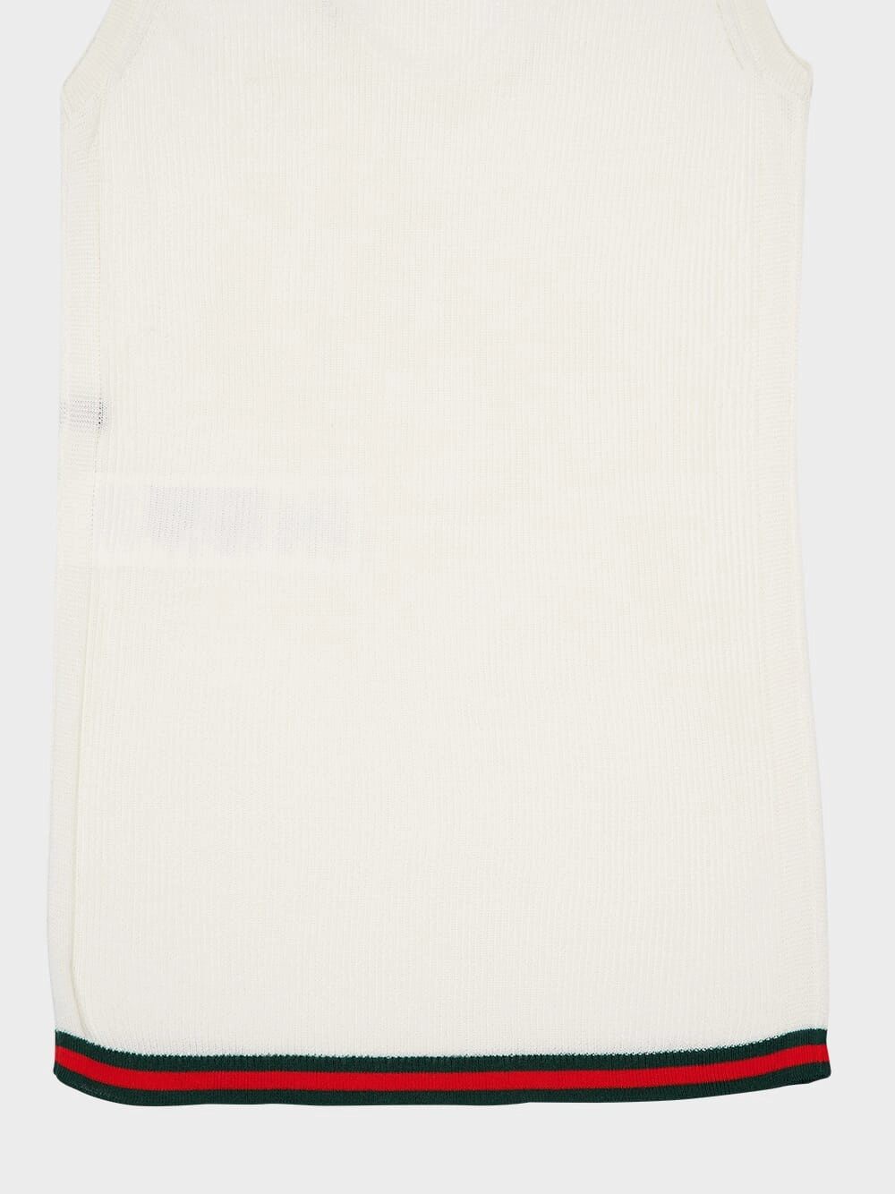 White Rib Silk Tank Top