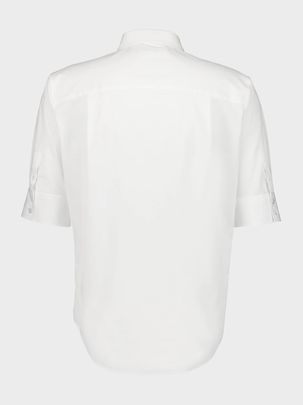 White Short Sleeve Cotton Shirt