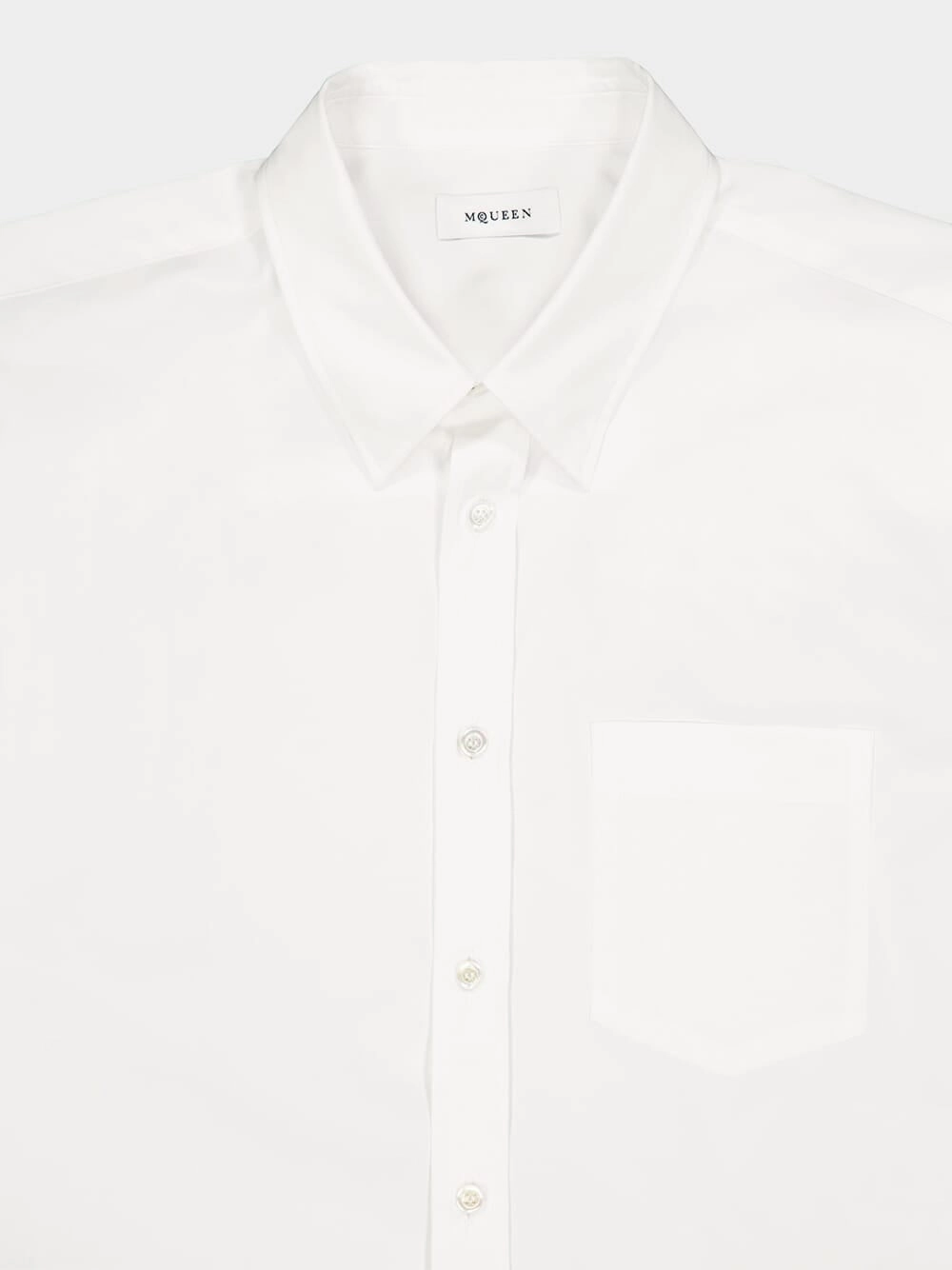 White Short Sleeve Cotton Shirt