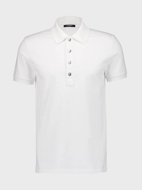 White Short-Sleeve Polo Tops Mens - men's t-shirts outlet