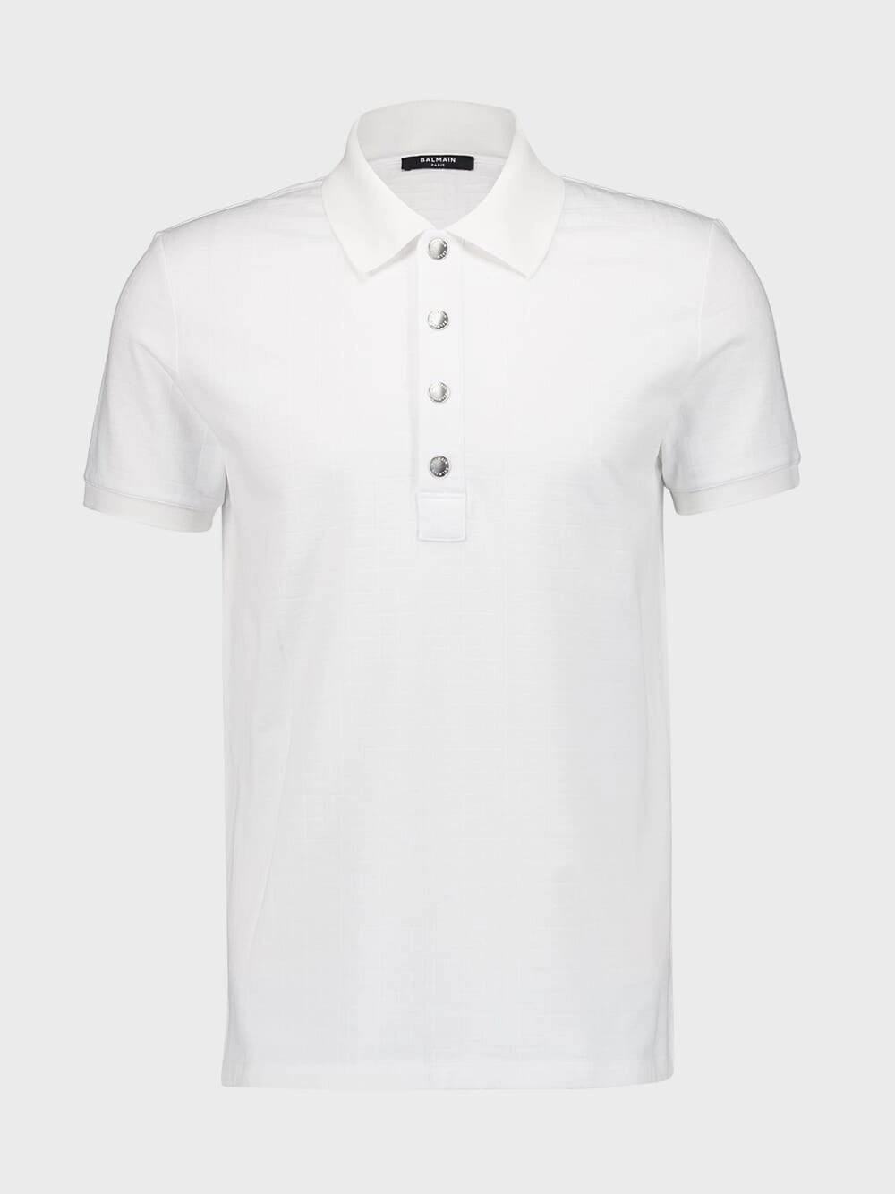 White Short-Sleeve Polo Tops Mens - men's t-shirts outlet