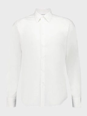 White Stretch Cotton Poplin Shirt Suits Mens - men's suits outlet