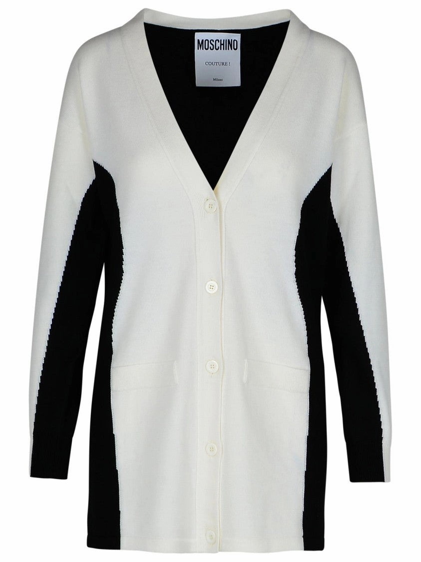 White Virgin Wool Cardigan Tops Womens - cold-shoulder tops