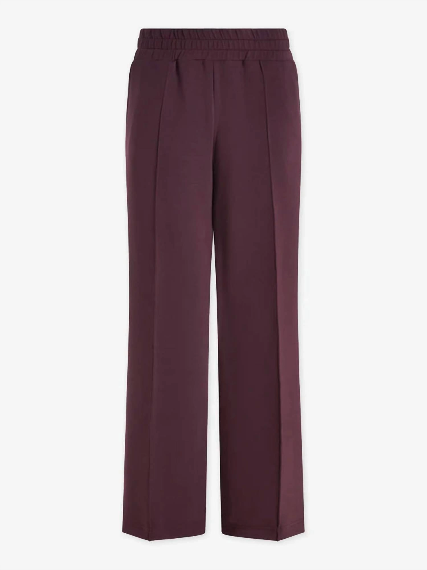Wide Leg Pant In Deep Mahogany