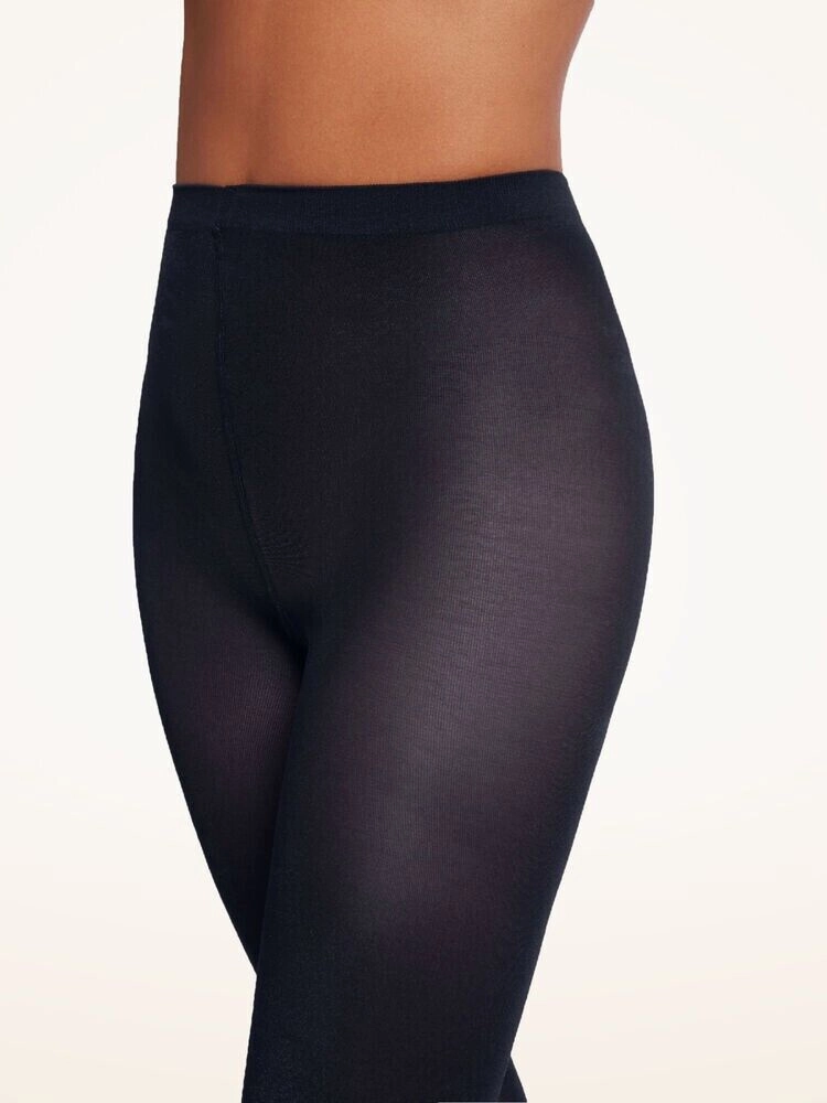 Wolford Satin Opaque 50 Tights Women's XS Black Stretch Pull-On Skinny ERK639