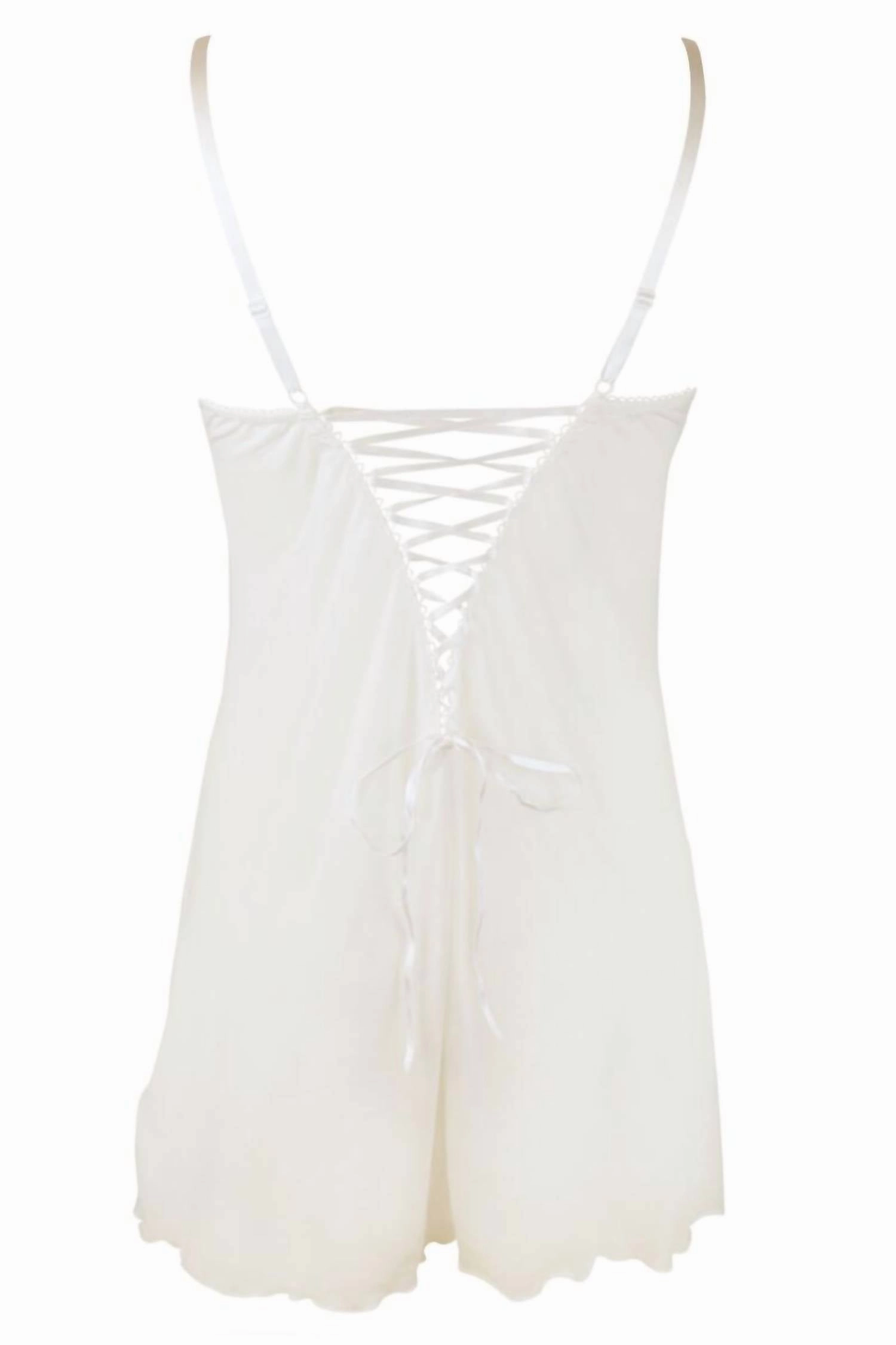 Women's Amour Luxe Chemise In Ivory / Champagne