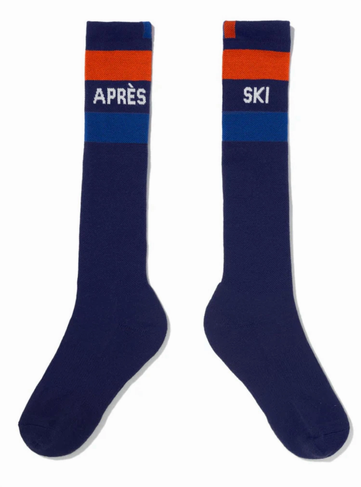 Women's Apres Ski Knee High Sock In Navy