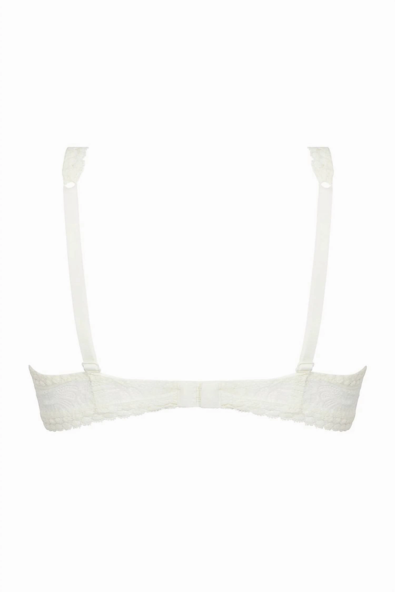 Women's Atelier Seduction Triangle Demi Cup Padded Bra In Ecru