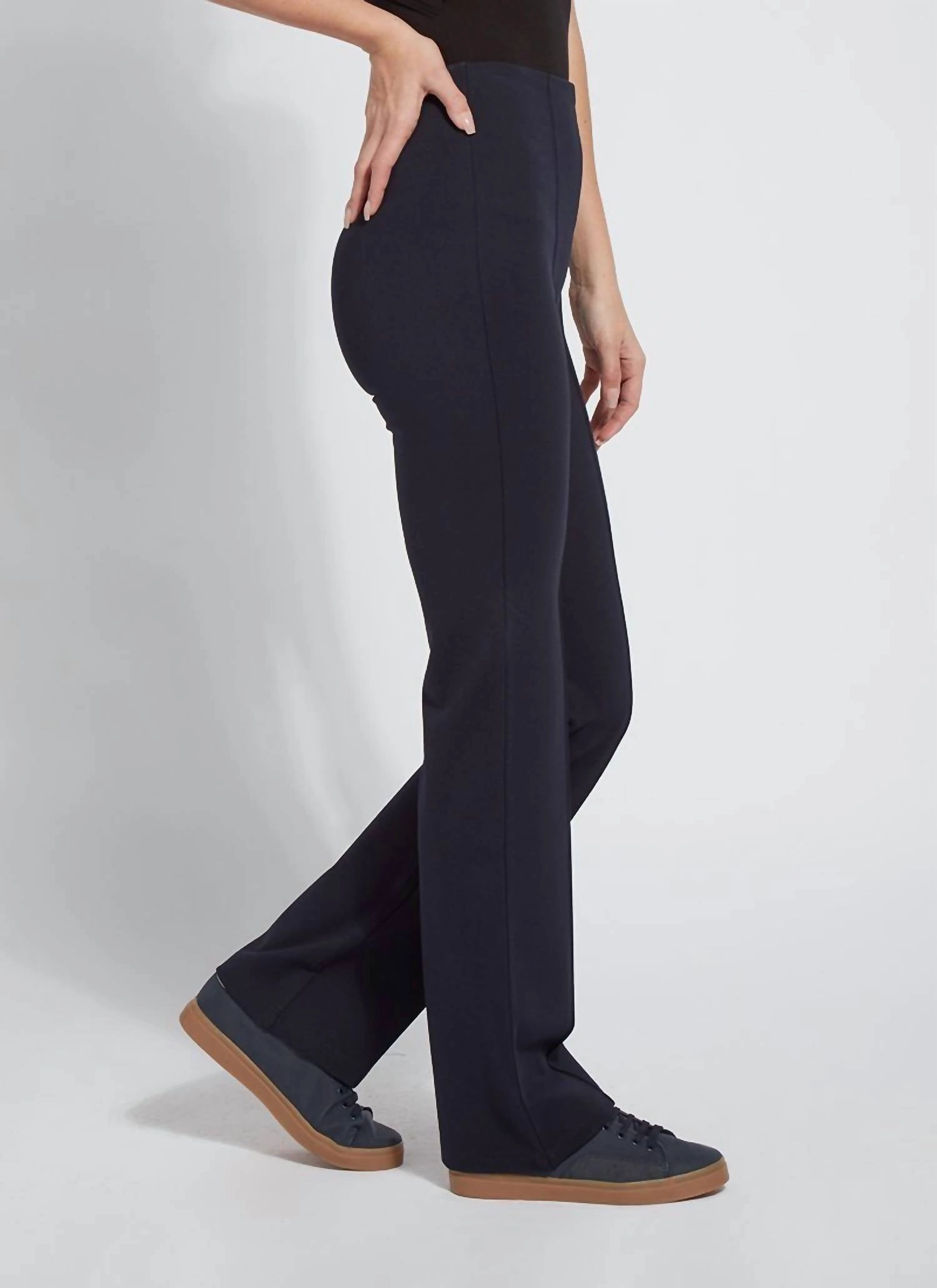 Women's Elysse Wide Leg Pants In Navy/ponte