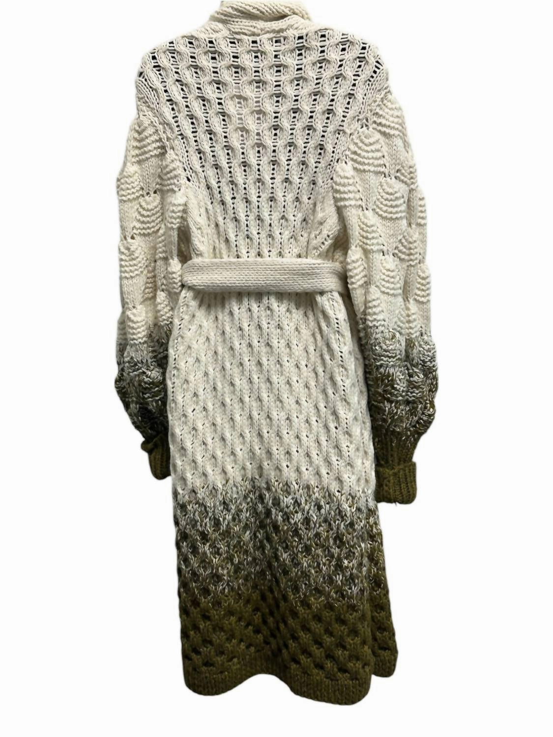 Women's Eva Cashmere Coat In Off White & Olive
