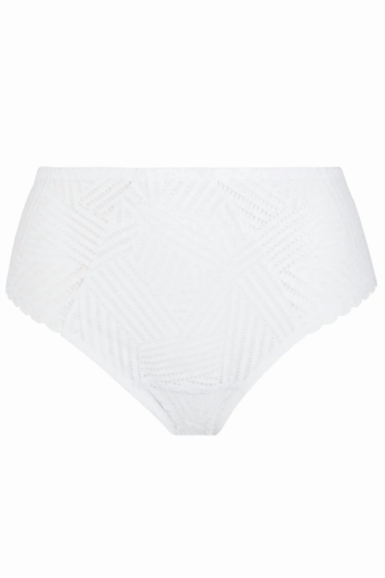 Women's High Waist Brief In White