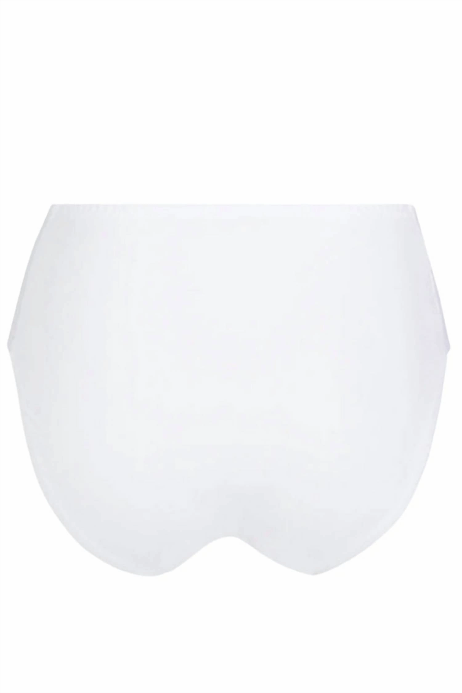 Women's High Waist Brief In White