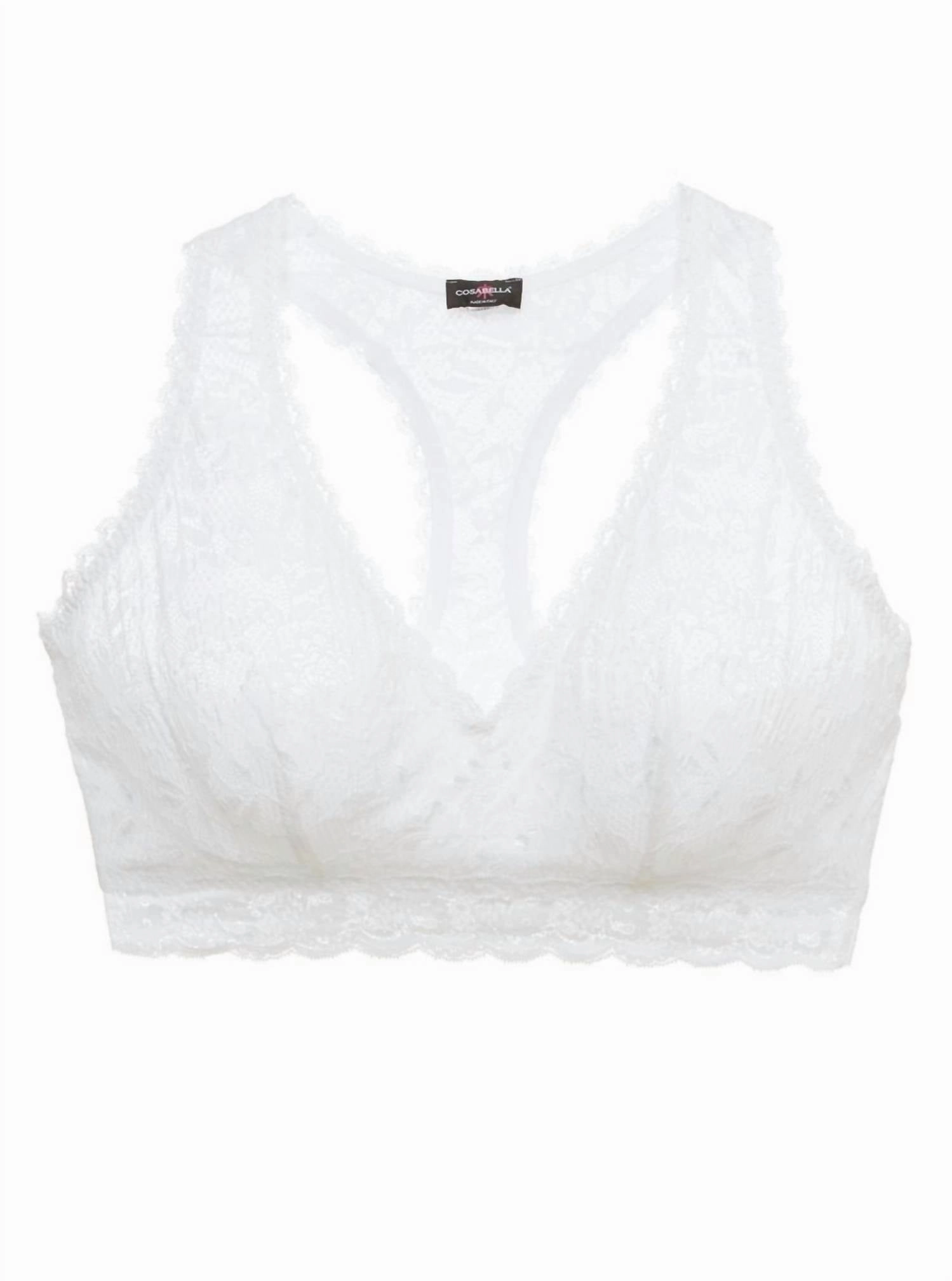 Women's Never Say Never Curvy Racerback Bralette In White