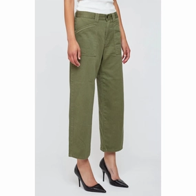 Women's Nutley Gusset Cargo Pants In Khaki womens gaucho pants sale