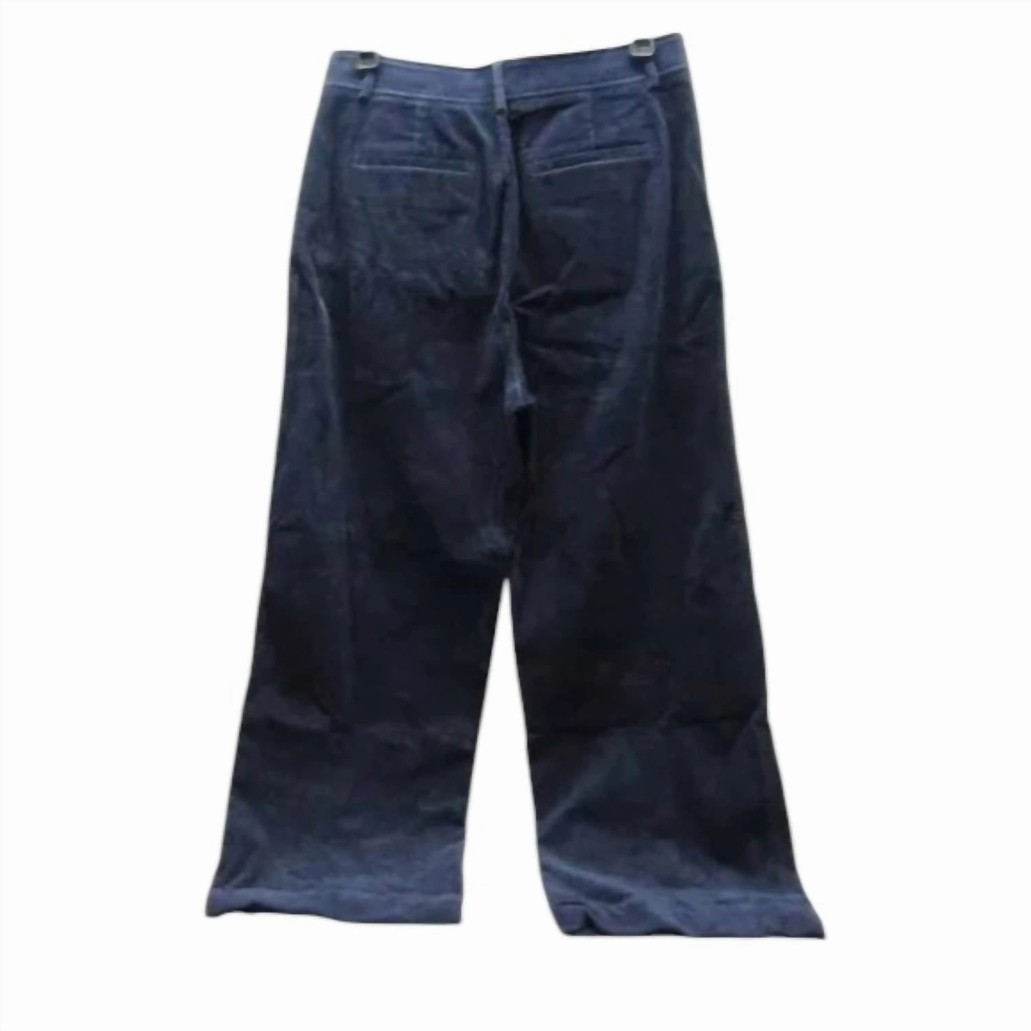 Women's Phoebe Wide Leg Corduroy Trouser Pants In Navy