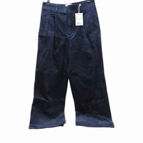 Women's Phoebe Wide Leg Corduroy Trouser Pants In Navy womens denim shorts discount