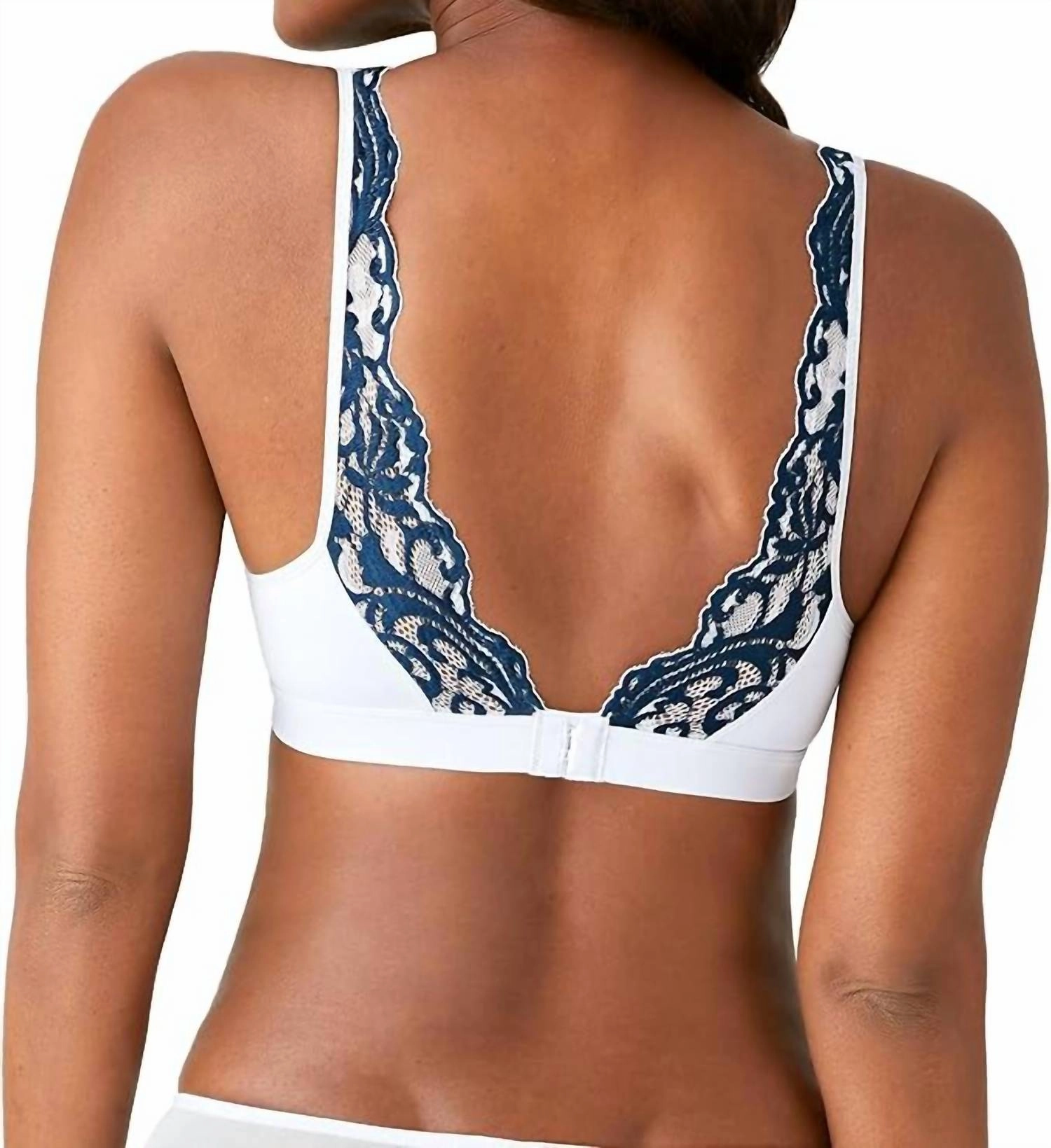 Women's Retro Chic Full Figure Underwire Bra In Arctic Ice/titan