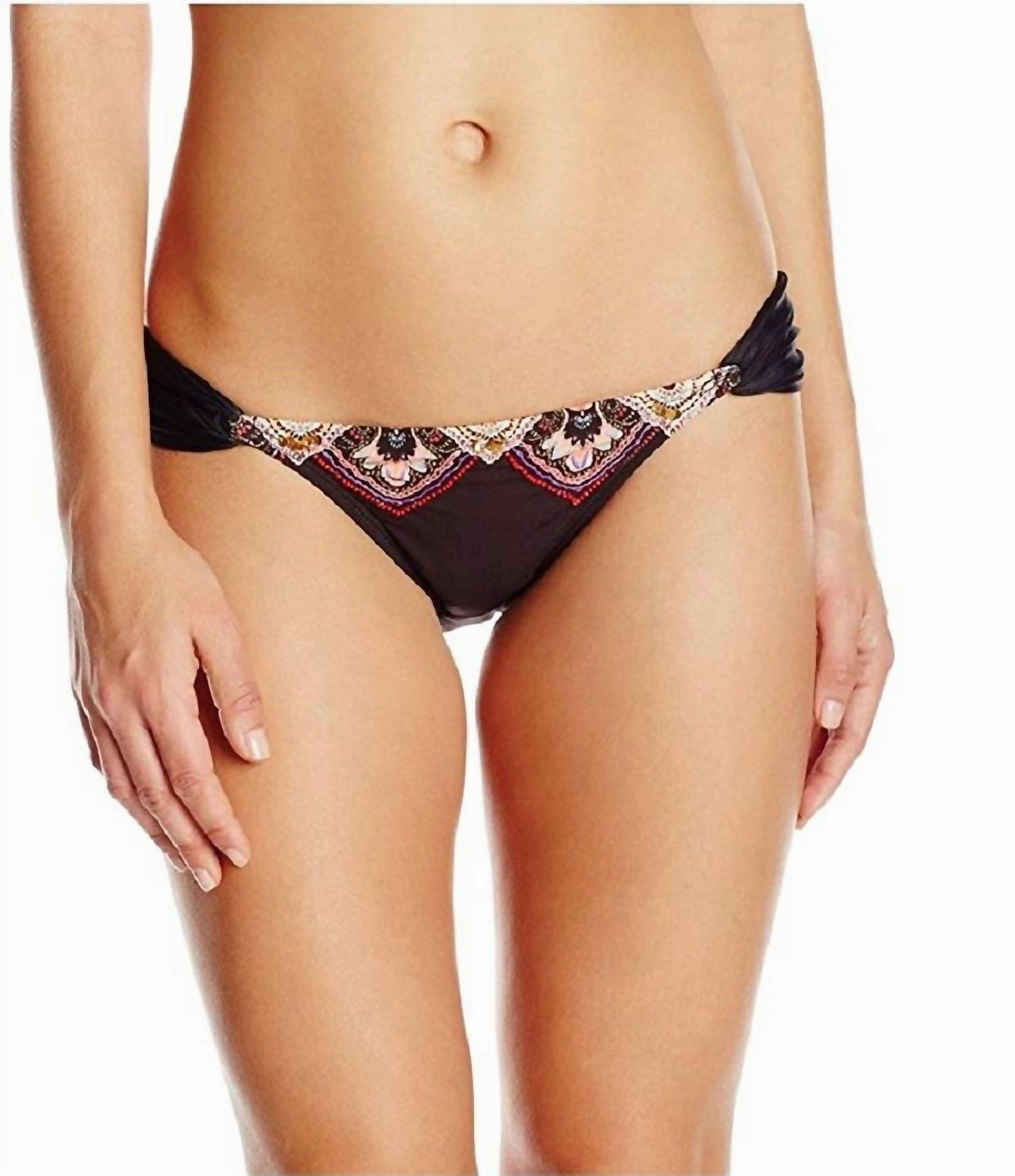 Women's San Sebastian Embroidered Teeny Bikini Bottom Swimsuit In Multi Swim Womens - sustainable swimwear