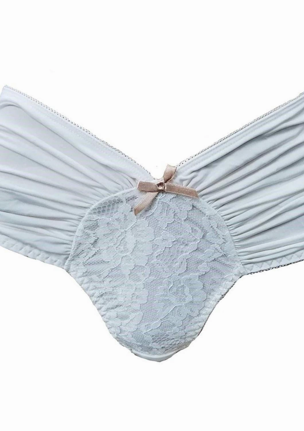 Women's Shear Bon Bon Lace Fancy Panty In White
