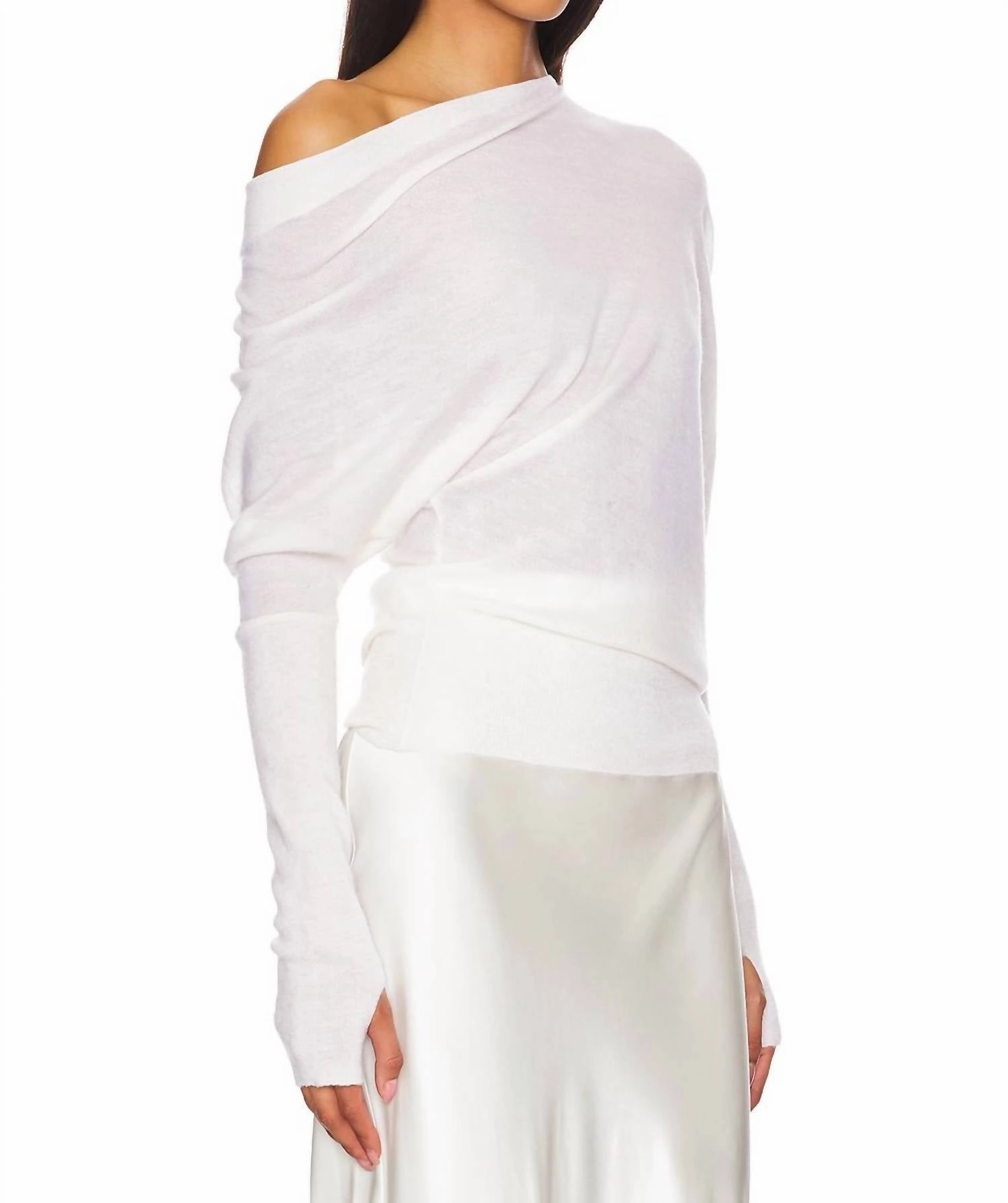 Women's Tissue Sweater In Off White