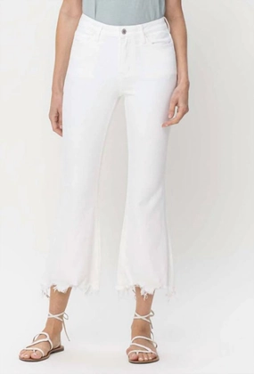 Women's Vintage High-Rise Crop Jeans In White womens high-waisted pants online