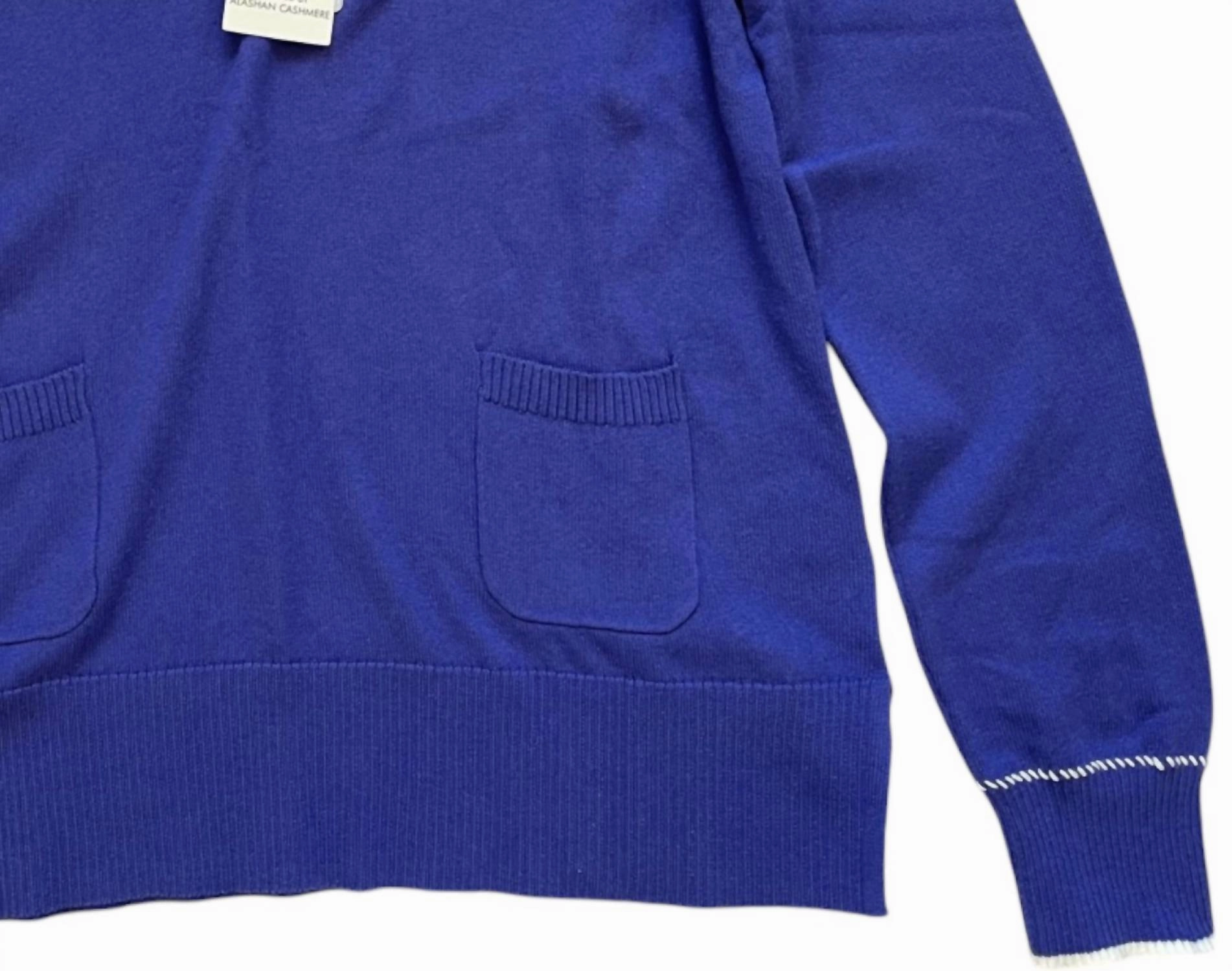 Women's Whip Stitch Long Sleeve V Neck Sweater In Montauk