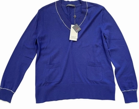 Women's Whip Stitch Long Sleeve V Neck Sweater In Montauk Tops Womens - puff-sleeve tops