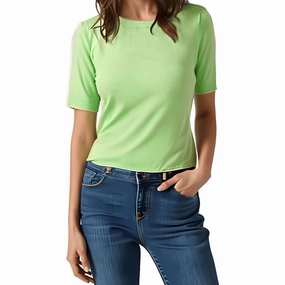 Womens Ribbed Trim  Knit Crewneck Sweater Tops Womens - camisoles best price