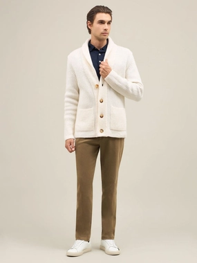 Wool and Cashmere Rib Knit Cardigan Knitwear Mens - men's sweaters sale