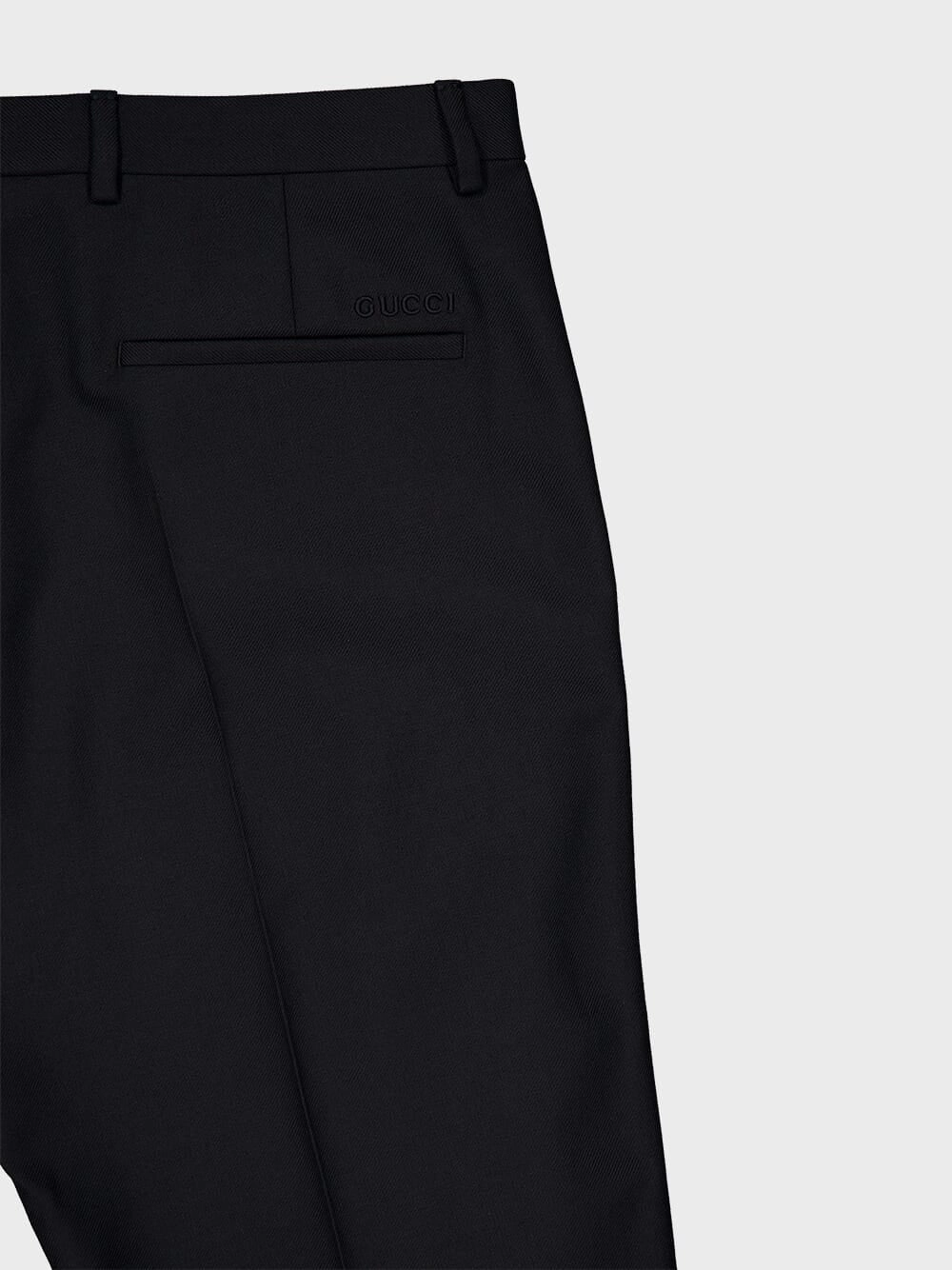 Wool Blend Twill Trousers