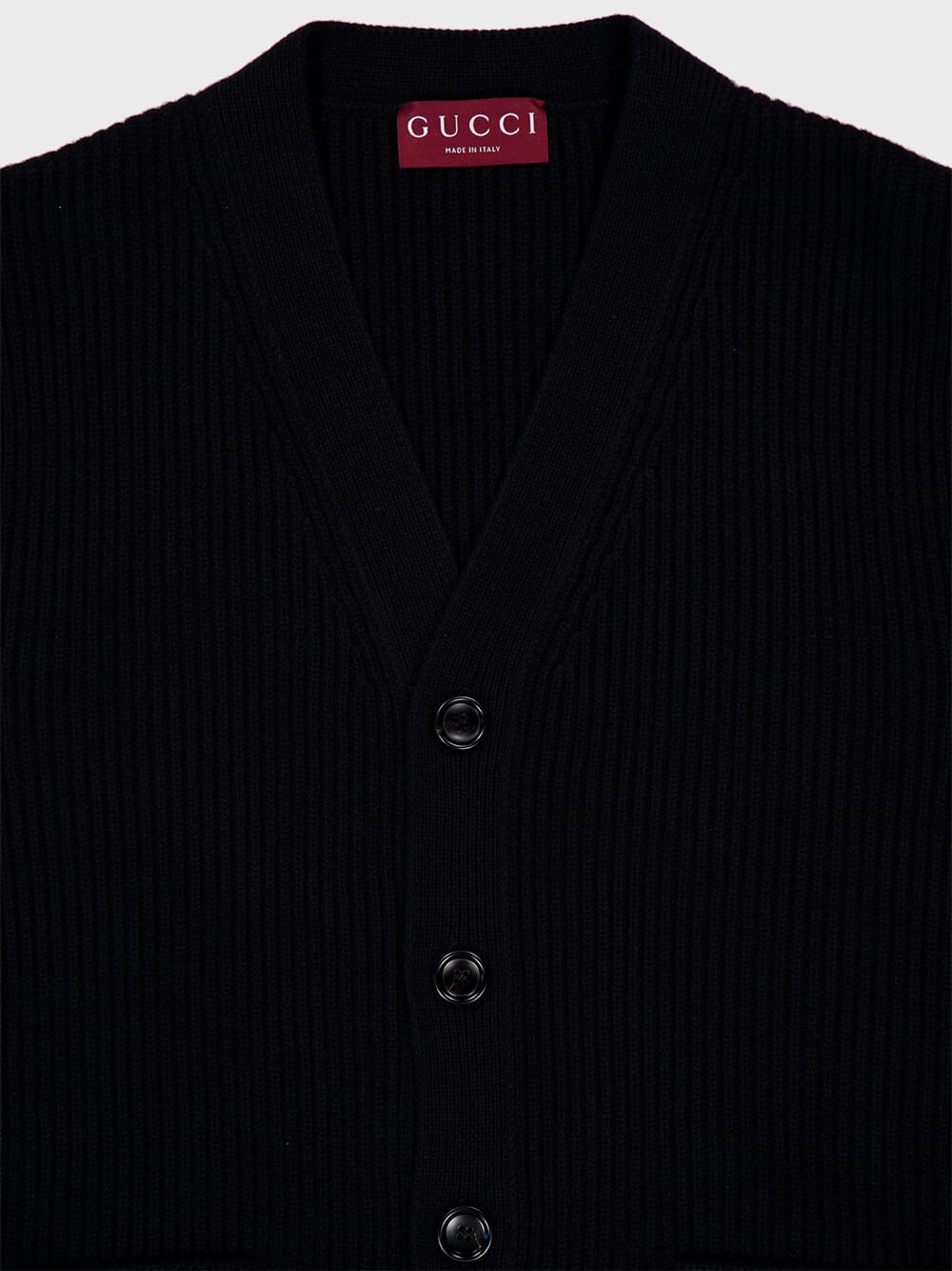 Wool Cashmere Rib Knit Cardigan