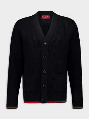 Wool Cashmere Rib Knit Cardigan Knitwear Mens - men's sweaters sale