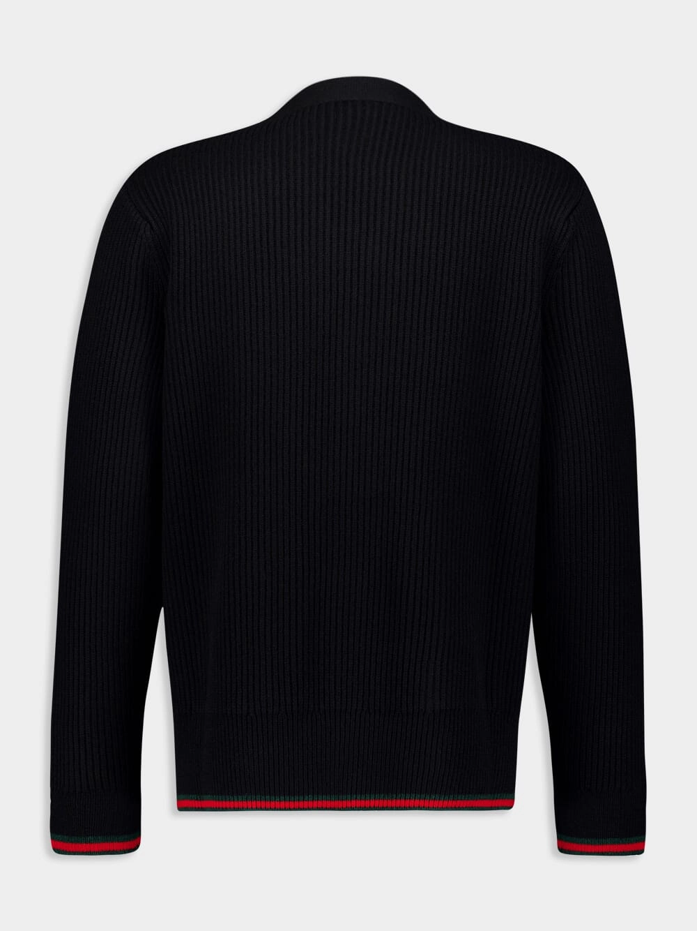 Wool Cashmere Rib Knit Cardigan