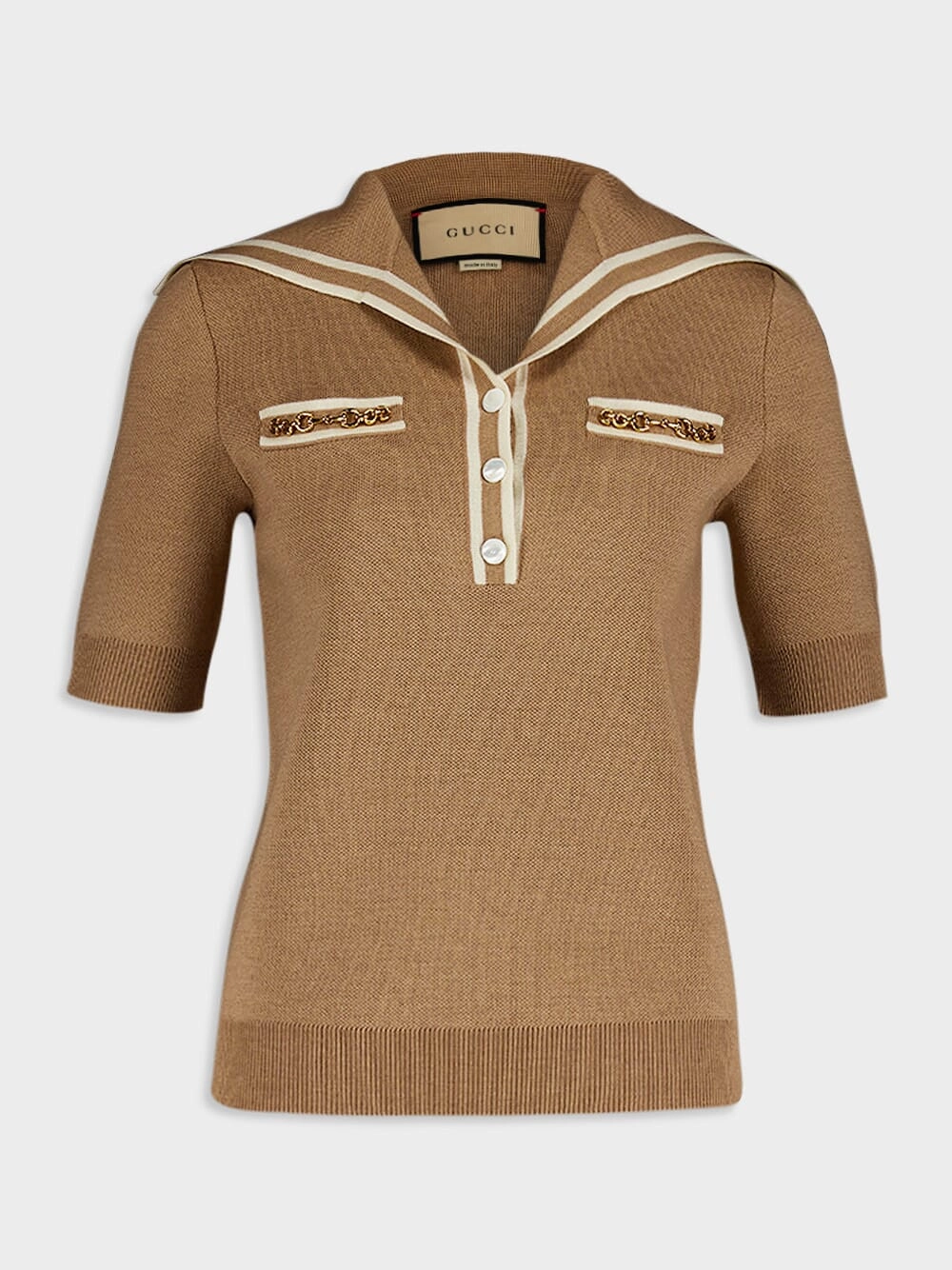 Wool Horsebit Polo Shirt