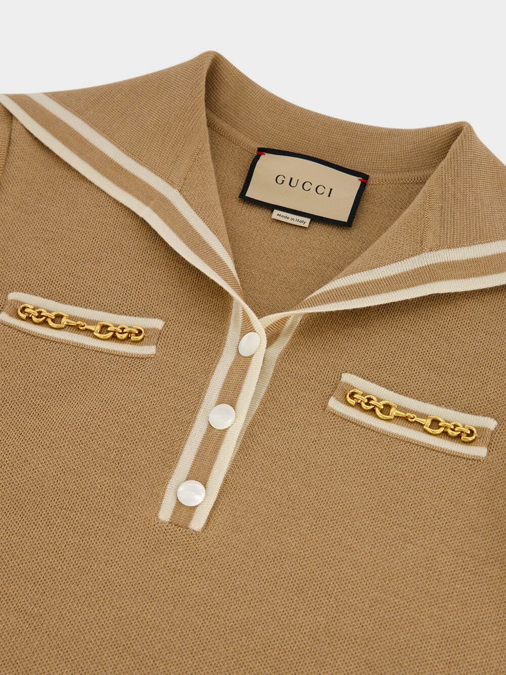 Wool Horsebit Polo Shirt