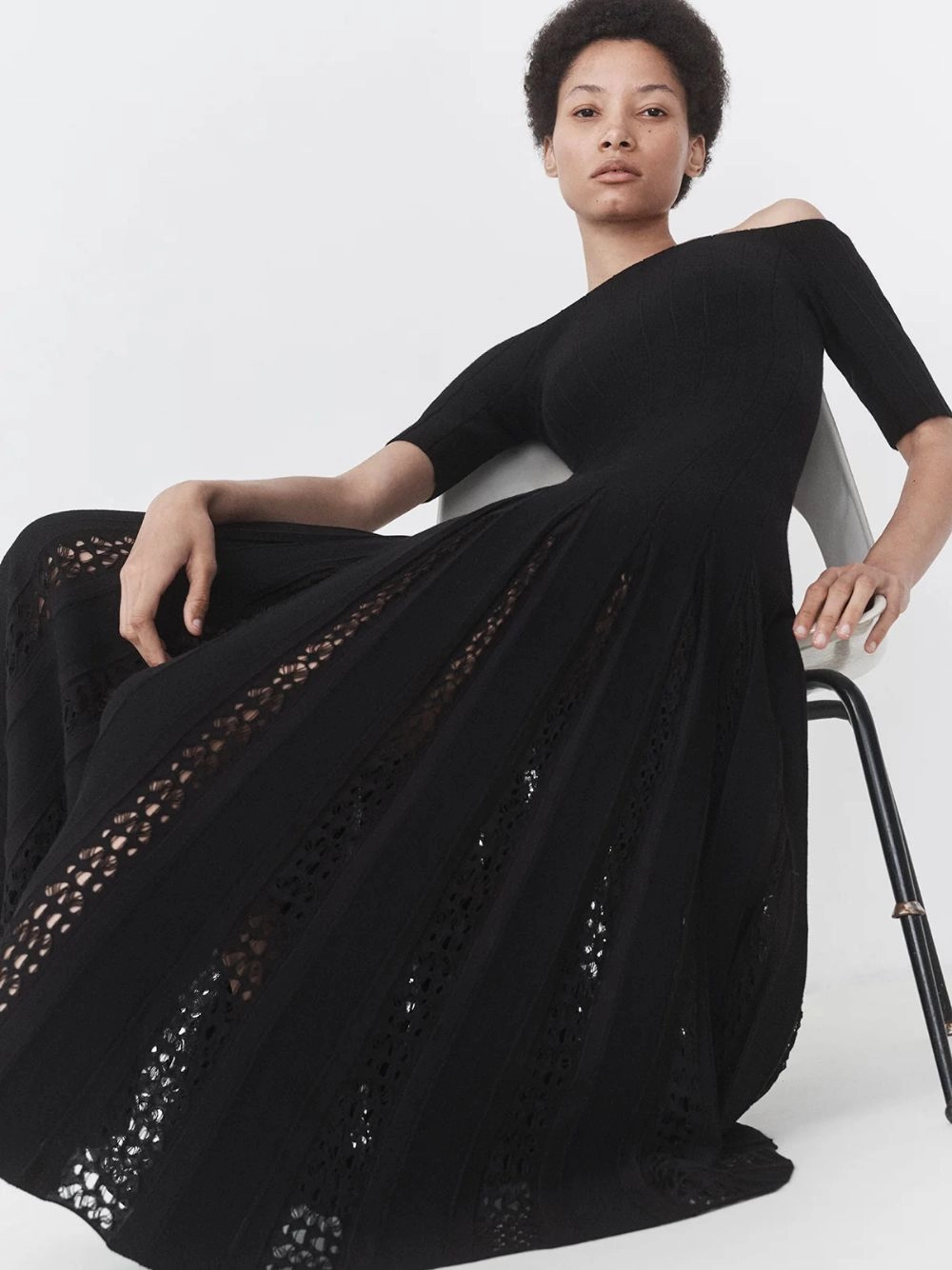 Wool Kurt Knit Pleated Dress