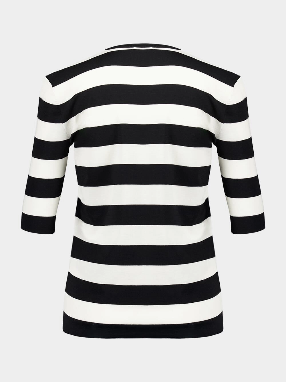 Wool Sweater with Inlaid Stripes