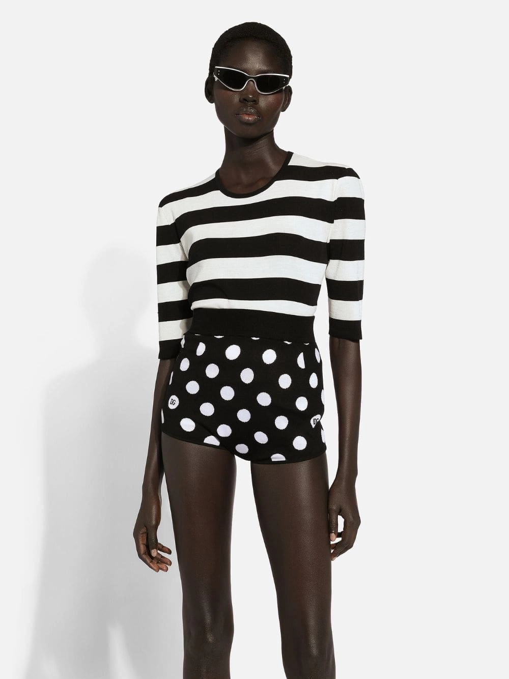 Wool Sweater with Inlaid Stripes