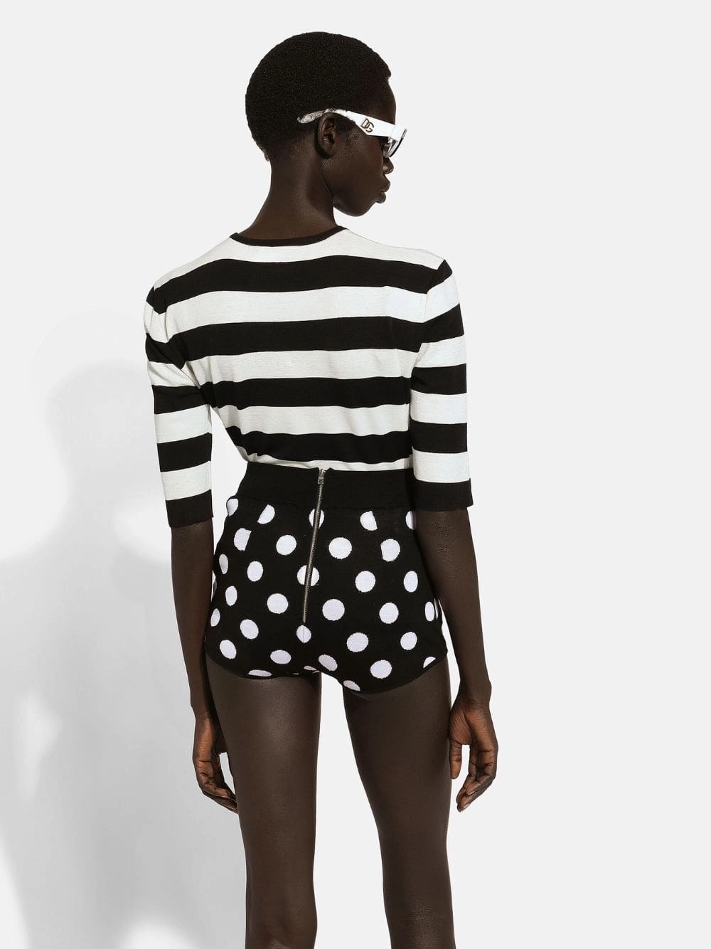 Wool Sweater with Inlaid Stripes