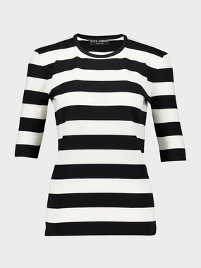 Wool Sweater with Inlaid Stripes Knitwear Womens - women's knitwear cheap