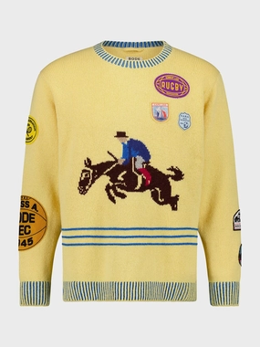 Yellow Jockey Hand-Loomed Sweater Knitwear Mens - men's sweaters sale